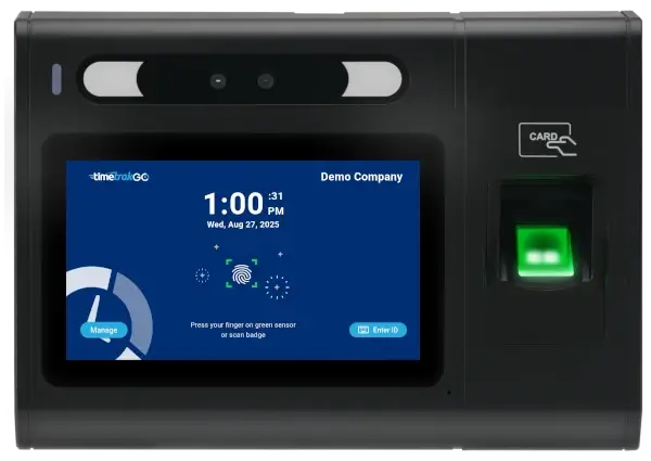 Fingerprint time clock device