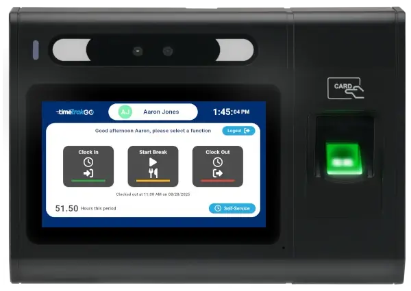 time clock system for manufacturing environments